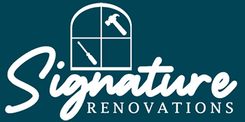 Signature Renovations logo featuring tools